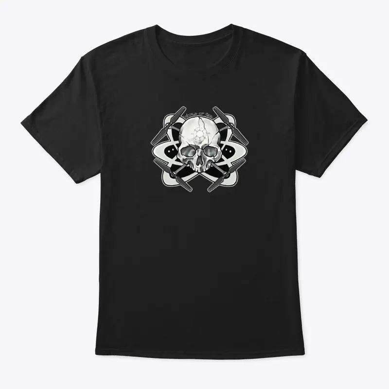 Drone Atom Skull in Black and Gray