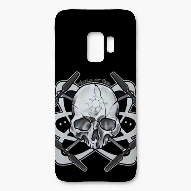 Drone Atom Skull in Black and Gray