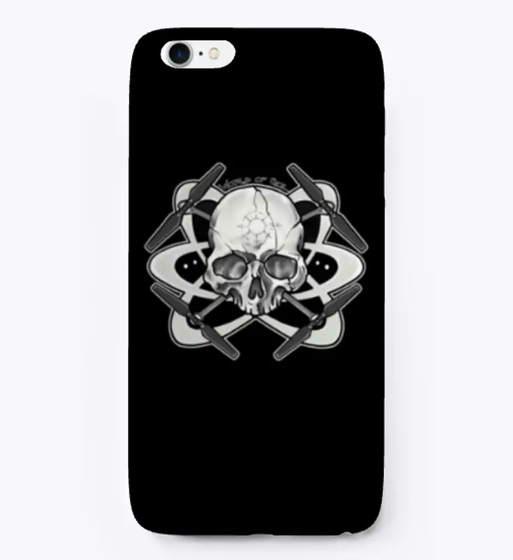 Drone Atom Skull in Black and Gray