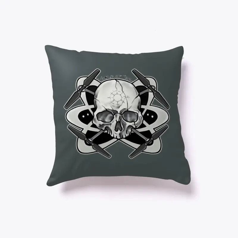 Drone Atom Skull in Black and Gray