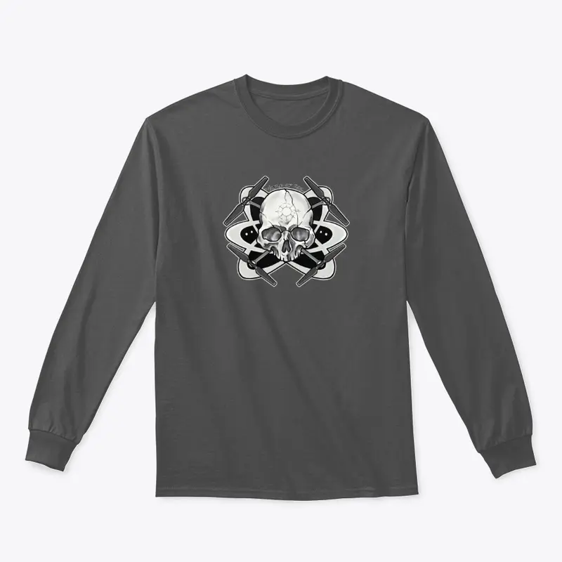 Drone Atom Skull in Black and Gray